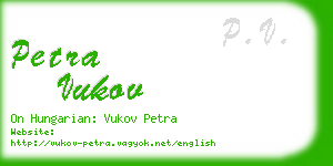 petra vukov business card